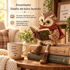 💥 ¡50 % de descuento por tiempo limitado! 🦉 Adorable figura de búho lector
