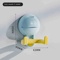 [10 piezas 29 euro]Gancho de ventosa de doble cabeza, estante colgante esférico sin taladrar, estante de almacenamiento para baño