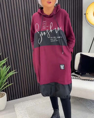 🔥🔥【S-5XL】【Compre 1 y obtenga 1 gratis】2025 Nuevo vestido con estampado grande de moda de otoño e invierno