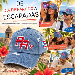 🧢2 artículos por 29 €🎁Gorra de béisbol bordada de Puerto Rico (PR)
