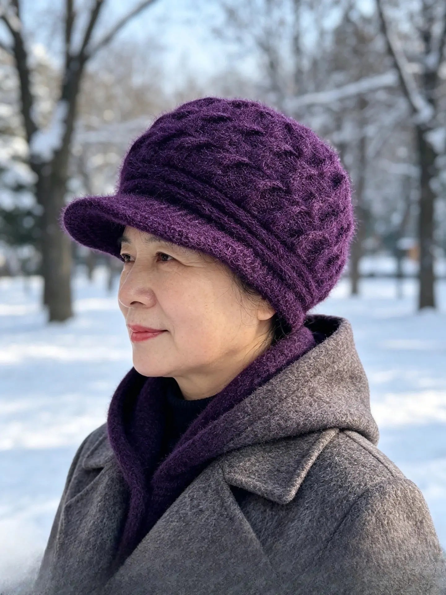 🎁❤️Gorro de punto cómodo con visera