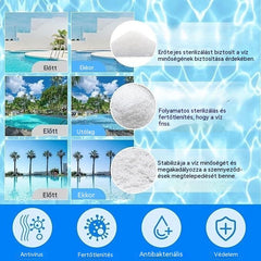 🔥【Vásárolj 1-t, kapsz 1-t ingyen】🏊‍♀️💧Medencetisztító tabletták a tiszta, átlátszó vízért.