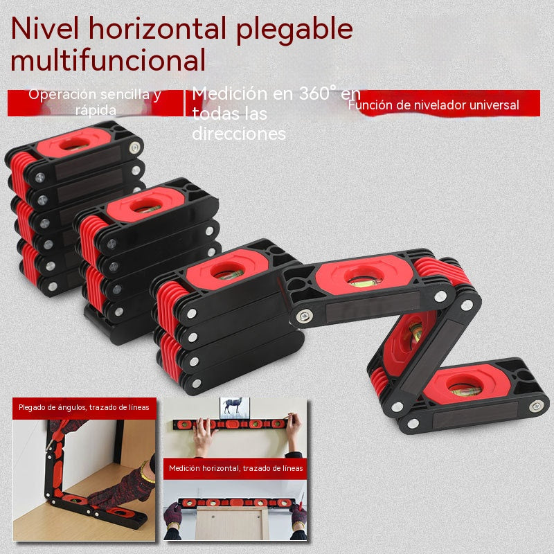 🔧Nivel plegable multifuncional portátil y nivel multiángulo