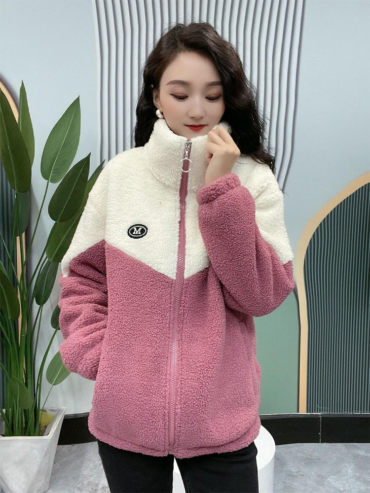 🔥🐏【M-4XL】Chaqueta de lana de invierno, chaqueta de algodón, chaqueta de algodón de lana de cordero gruesa, chaqueta cálida