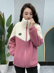 🔥🐏【M-4XL】Chaqueta de lana de invierno, chaqueta de algodón, chaqueta de algodón de lana de cordero gruesa, chaqueta cálida