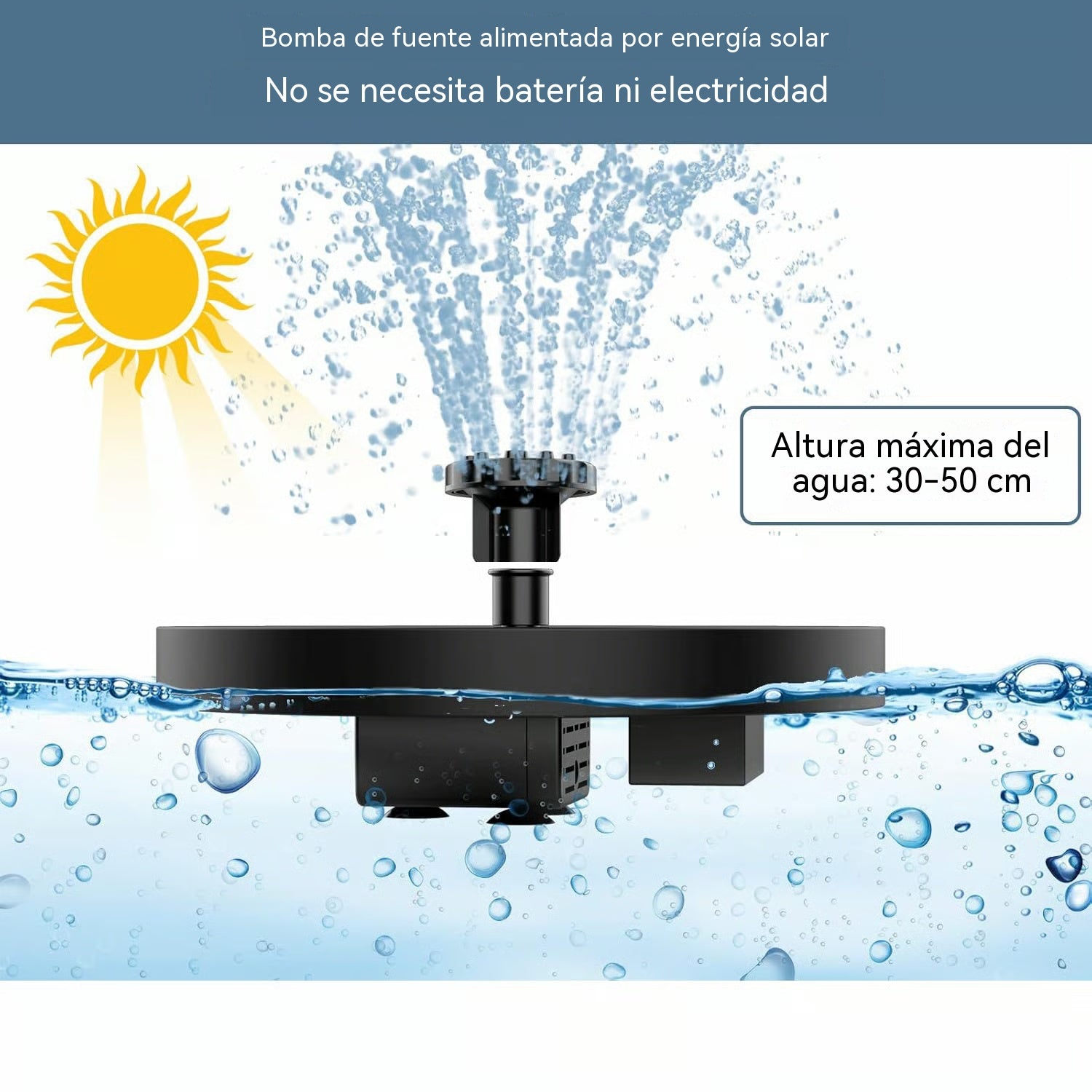 💥50%OFF💥Fuente de agua alimentada por energía solar