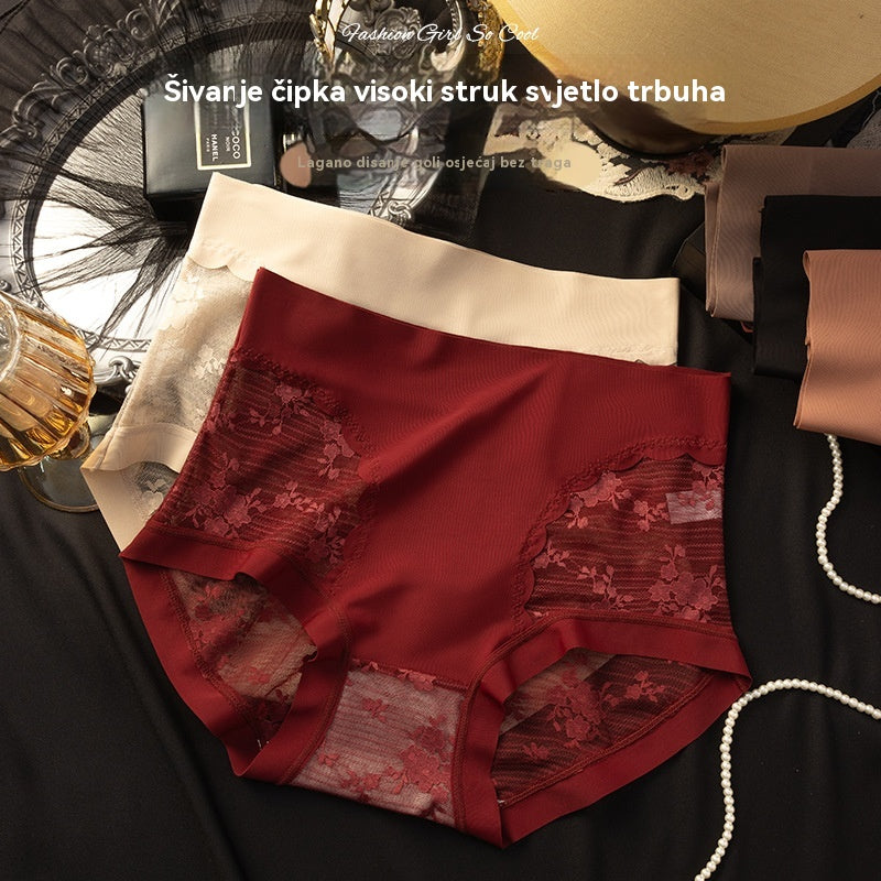 【5 részes készlet】【40-80 kg】Nagyon elasztikus, varrat nélküli csipkebugyi nőknek a hasszabályozáshoz, a popsiformálóhoz és -emeléshez – minden színből egy