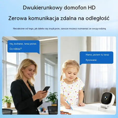 Kamera wysokiej rozdzielczości i inteligentny system monitorowania domu ze zdalnym, bezprzewodowym połączeniem Wi-Fi, noktowizorem w podczerwieni i dwukierunkową transmisją dźwięku.