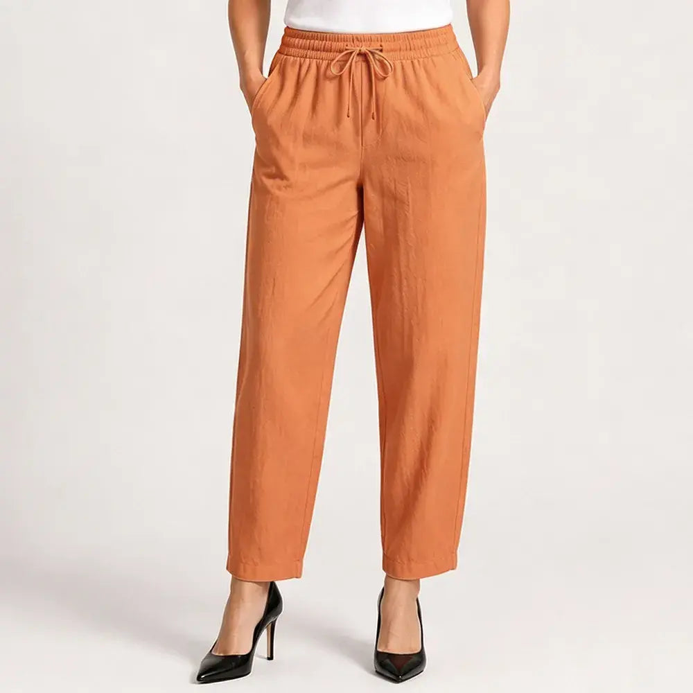 😍💕【40-120 kg】Pantalones casuales para mujer de algodón y lino