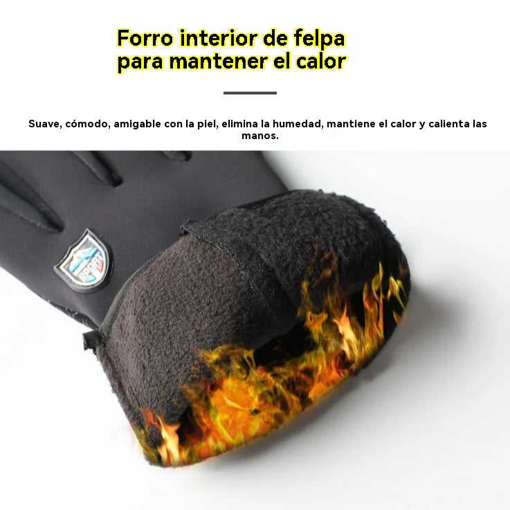 🔥❄️⛷️Otoño e invierno al aire libre ciclismo escalada guantes de esquí cálidos guantes de lana impermeables a prueba de viento🧤