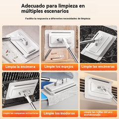 🔥【Set de 4】Trapeador multifuncional con clip de tela, nuevo trapeador doméstico que no requiere lavado
