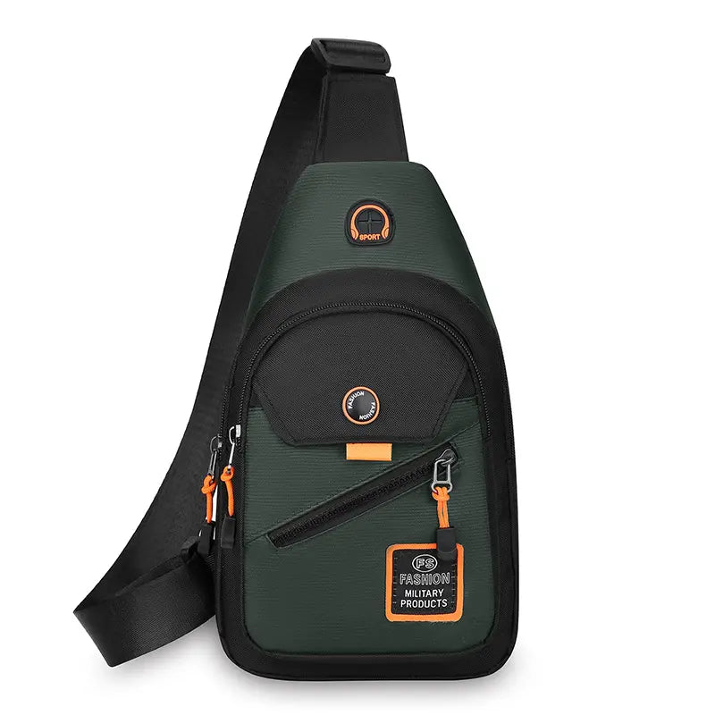 🎒💯Bolso bandolera/de pecho impermeable con múltiples bolsillos
