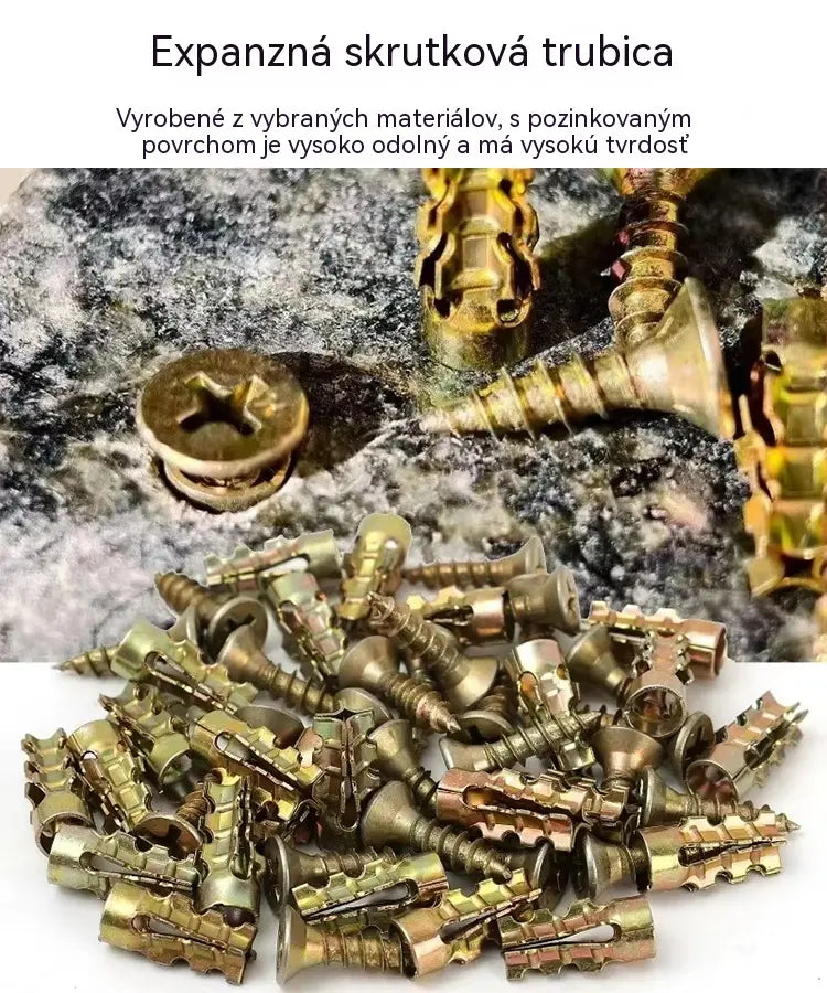 🛠️【100 parova】🔩 Komplet samourezujućih tipli za gipsane ploče s vijcima 🧱 – Pribor za zidnu montažu jednostavan za postavljanje