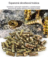 🛠️【100 parova】🔩 Komplet samourezujućih tipli za gipsane ploče s vijcima 🧱 – Pribor za zidnu montažu jednostavan za postavljanje