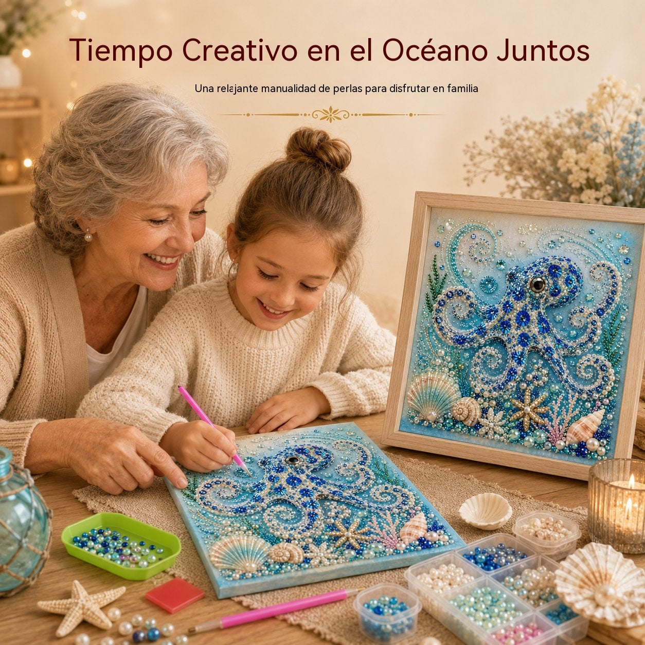 🔥 50% de descuento 🌊✨ Kit de bricolaje de arte con perlas: crea manualidades fácilmente y obras de arte impresionantes.