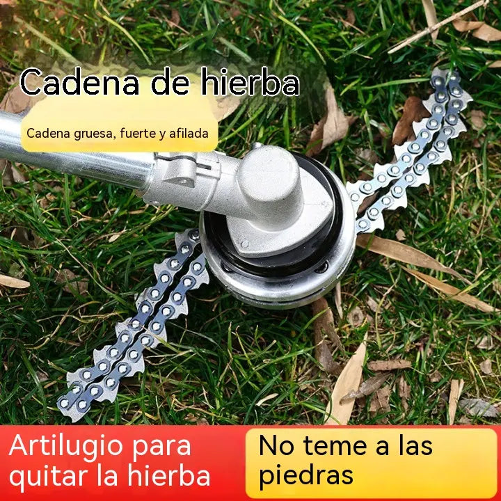 🔥✨【Cabeza de hierba + cadena】🔥 Cabezal universal para desbrozadora de cadena🌿✂️⚙️