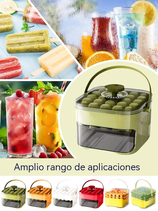 🔥 Molde para hielo 🧊 Simplemente presione el molde para hacer cubitos de hielo.