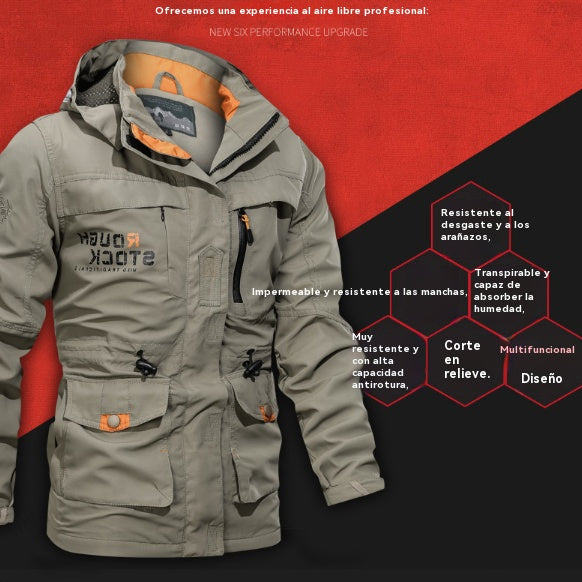 🔥✨【Nuevos estilos de otoño】【M-5XL】Chaqueta impermeable y cortavientos para hombre, otoño 2025