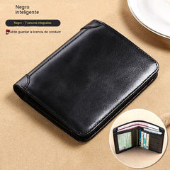 🔥【Compra 1 y llévate 1 gratis】👝✨ Nueva cartera para hombre de piel auténtica con protección antirrobo.
