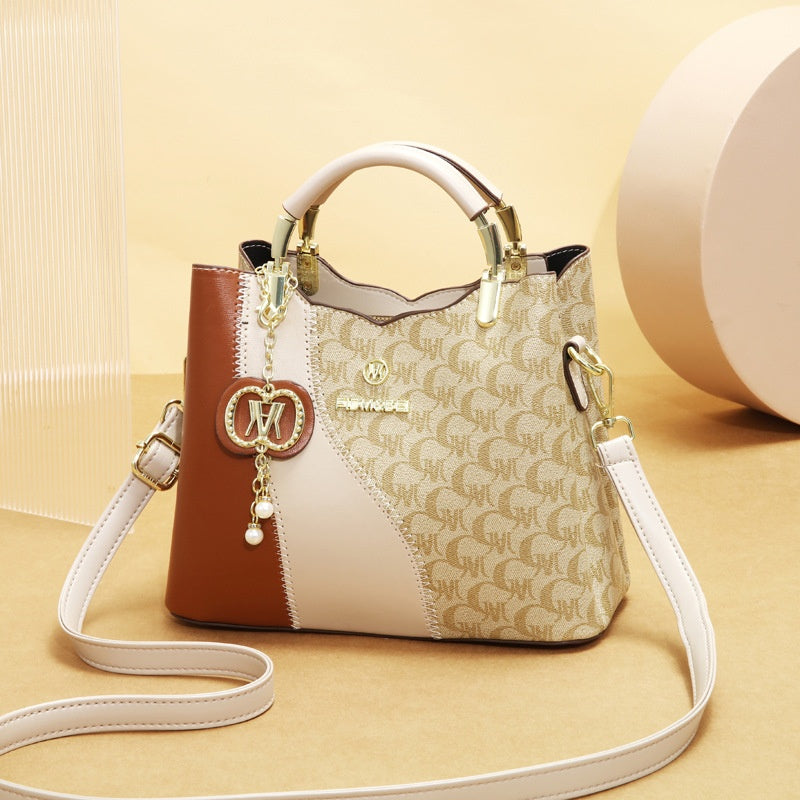 👜 ¡50% de descuento por tiempo limitado! ✨ Set de 3 piezas de bolso tipo cubo estampado [bolso cruzado + cartera + tarjetero], espacioso, estilo retro 🌼