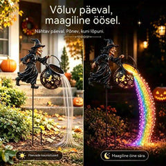 🧙‍♀️🎃 Nõiakatla aialamp LED-valgusega – vapustavad õuekaunistused 🔮✨
