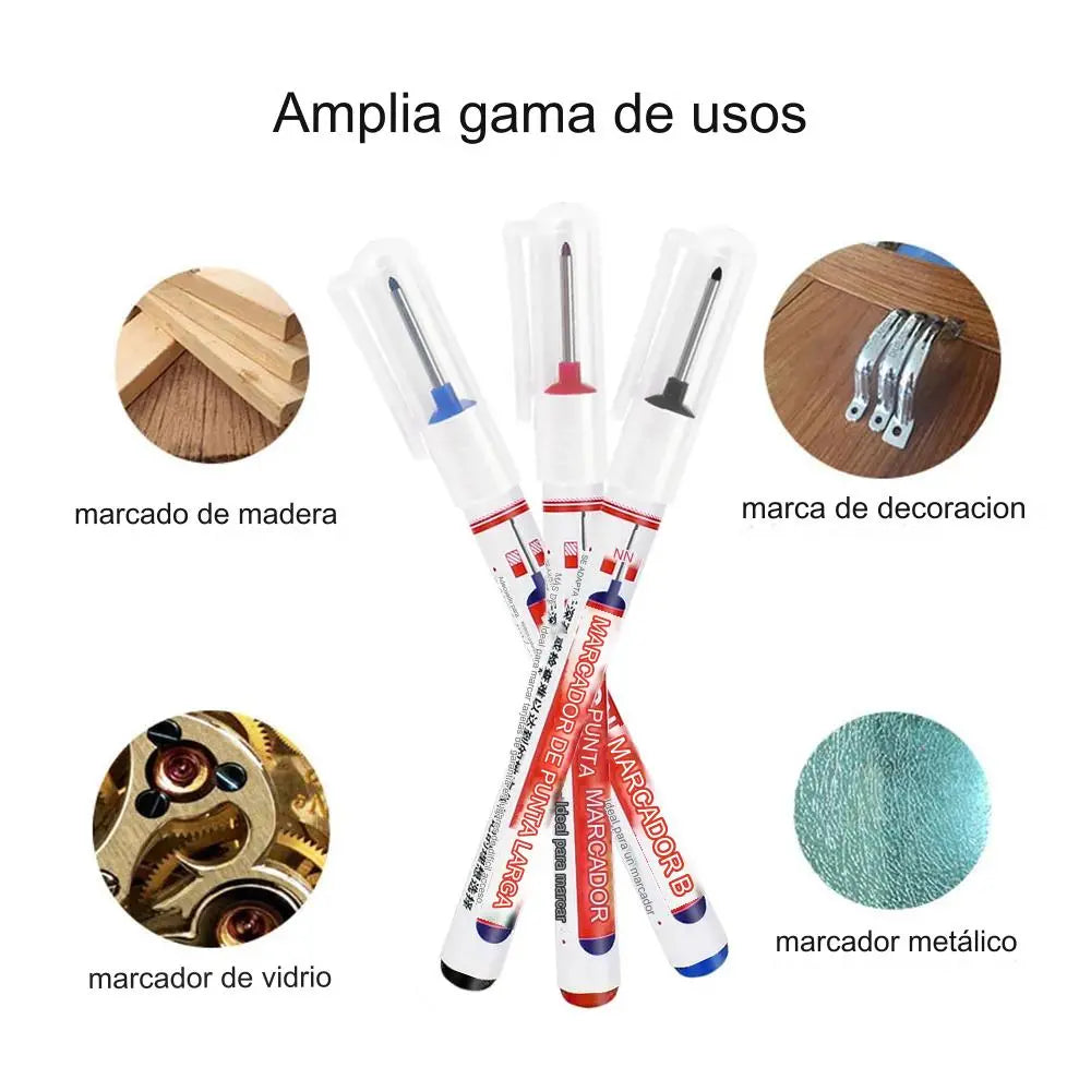 🔥【10 piezas】Marcador de agujeros profundos con punta de 45 mm de largo