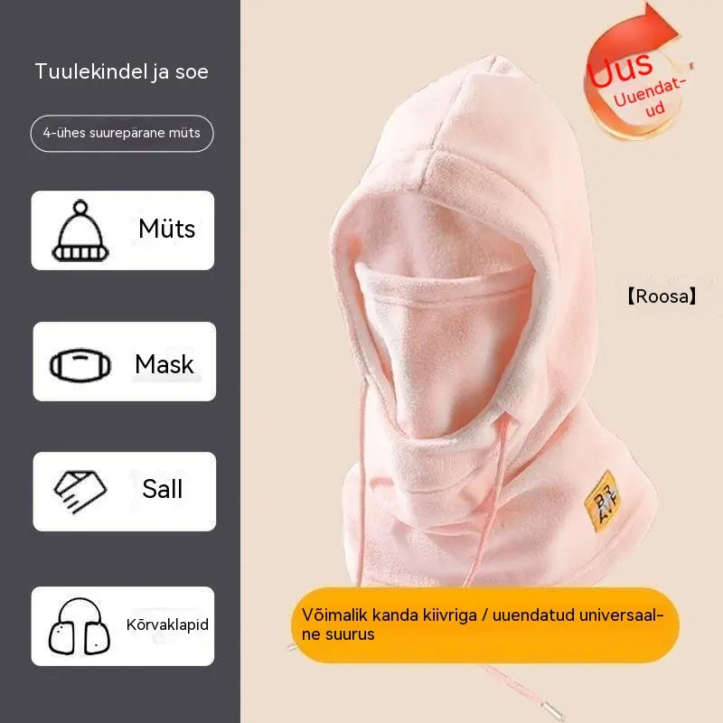 ❄️ Täistermomüts fliisvoodriga, mis hoiab soojas kuni -20 kraadi Celsiuse järgi. ⛷️ Ideaalne suusatamiseks, mootorrattasõiduks ja välitegevusteks.