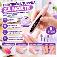 💅✨Prijenosna električna brusilica za nokte 2 u 1 s UV lampom