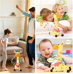 🦒👼Una jirafa de peluche interactiva, 🎵una linda compañera que cantará contigo.