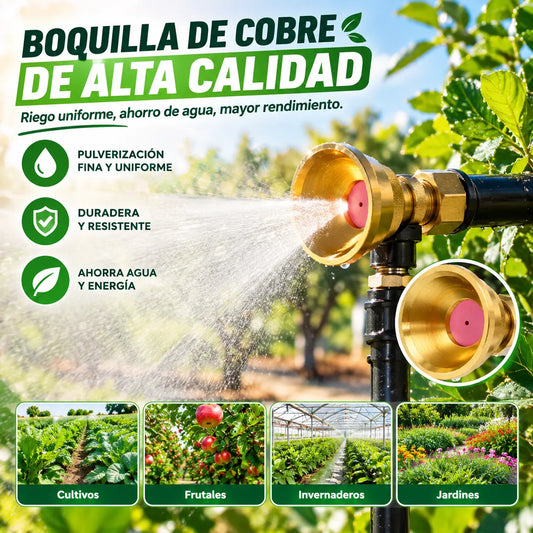 💦Boquilla de Riego Ajustable de Latón para Pulverizador Agrícola 🌾