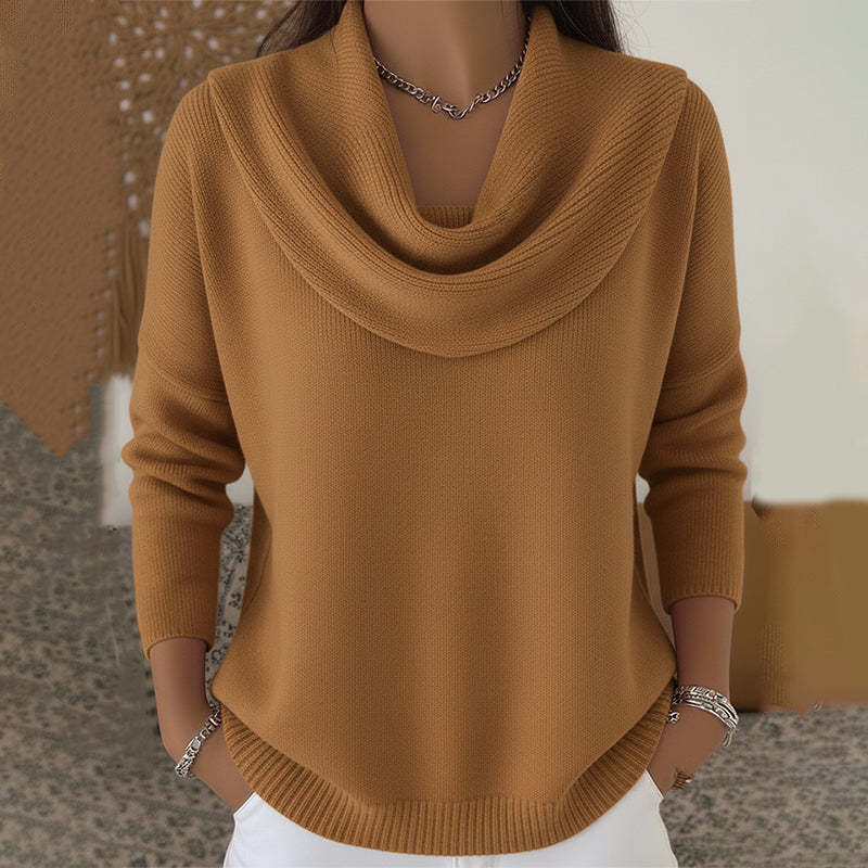 🔥【S–3XL】Nova jednobojna pletena ženska bluza za jesen i zimu – mekana i udobna