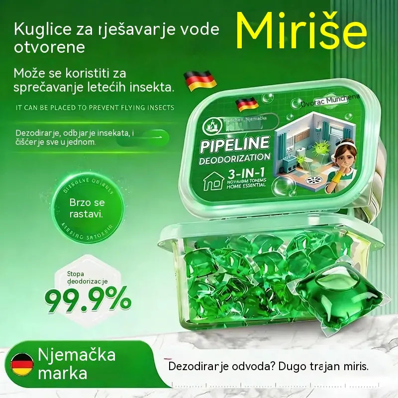 🔥【Kupite jednu, dobijte jednu gratis, 100 kapsula】——🎉 Gotovo rasprodano! 30 000 ljudi je već kupilo 🎉. Bio-enzimske kapsule za uklanjanje neugodnih mirisa iz kanalizacije.