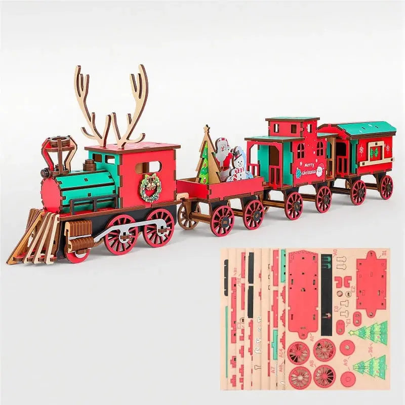 📢📢 ¡¡Descuento del 49% por tiempo limitado!! ⚡🚂 Rompecabezas de tren DIY con temática navideña
