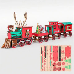 📢📢 ¡¡Descuento del 49% por tiempo limitado!! ⚡🚂 Rompecabezas de tren DIY con temática navideña