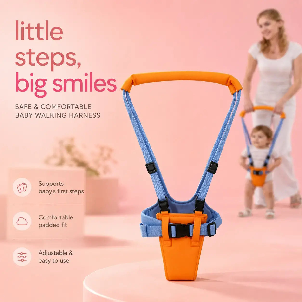 👶🚶Nastavljiva nosilka za dojenčke za hojo s snemljivo oporo za kolke