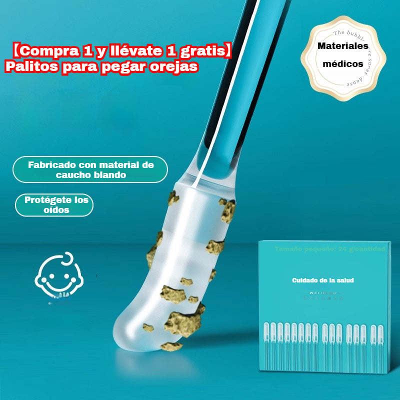 🎁【Compra 1 y llévate 1 gratis】🧹bastoncillos de algodón para limpiar los oídos, bastoncillos de algodón para eliminar el cerumen.