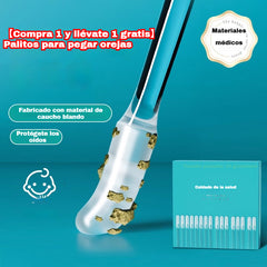 【Compra 1 y llévate 1 gratis】bastoncillos de algodón para limpiar los oídos, bastoncillos de algodón para eliminar el cerumen.