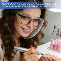 🔥【Compre 1 y obtenga 1 gratis🔥2 piezas 】 Protector facial  Protege contra gotas, niebla, viento, ojos, polvo y humos.
