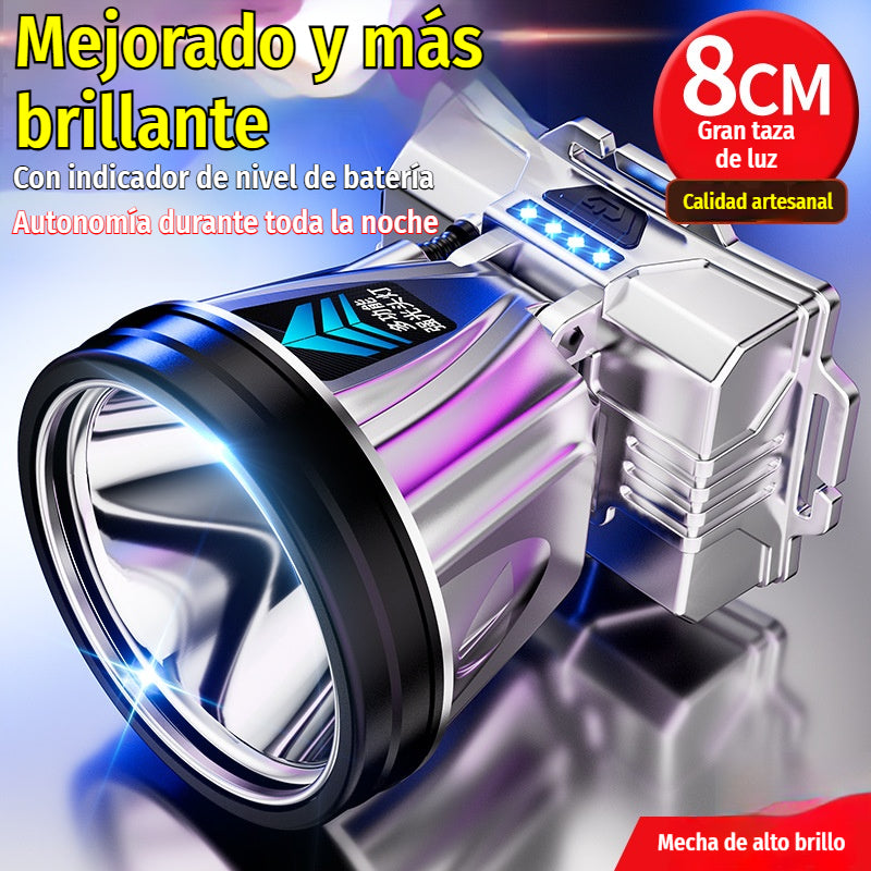 ⚡Foco de búsqueda montado en la cabeza de alto rendimiento 🔋 Batería de litio recargable de larga duración, 💡 luz superbrillante, 💧 resistente al agua, perfecto para pesca y exteriores.