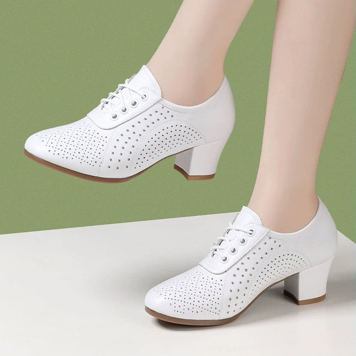 👟【34-41】2025 otoño nuevos zapatos de cuero para mujer zapatos de baile