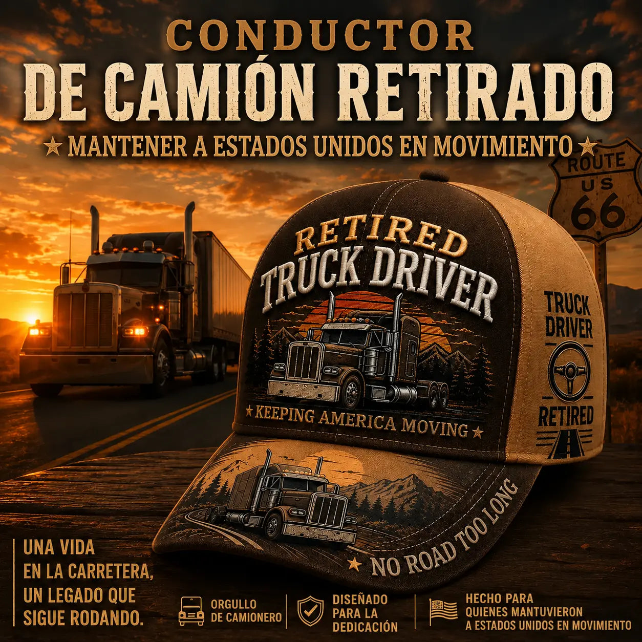 🚛 Sombrero de camionero jubilado