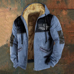 👨‍💻🧥✨【S-5XL】🔥Nueva chaqueta retro de hombre con cremallera y estampado digital 3D.
