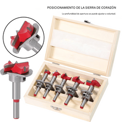 ⚙️【Un juego de 5 piezas】Broca de posicionamiento para carpintería de 15/20/25/30/35 mm