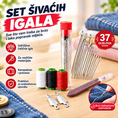 🧵 Komplet za šivanje od 37 dijelova – Sve što vam je potrebno za popravak i stvaranje!