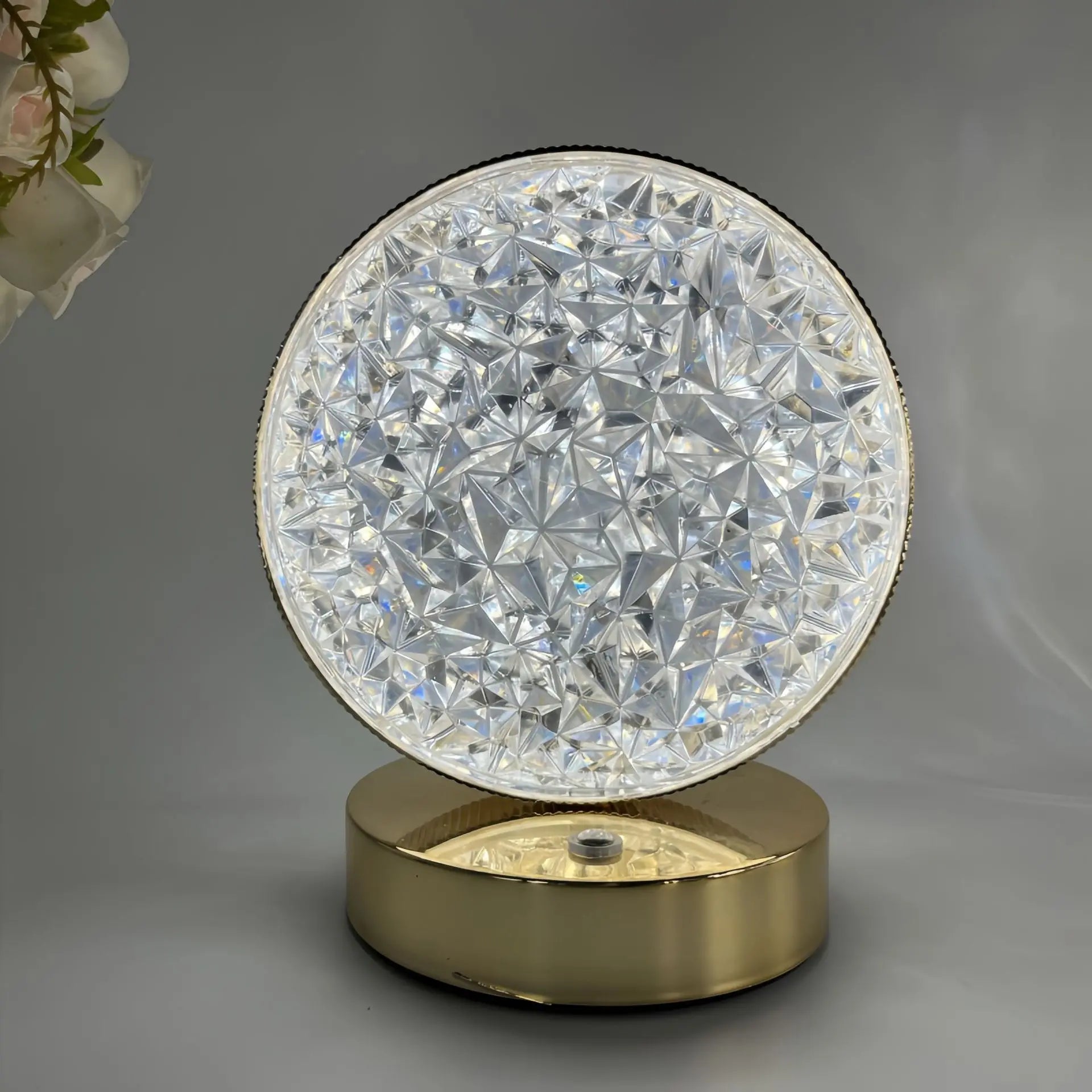 📢📢 50 % popusta! ✨ Staklena noćna lampa geometrijskog oblika: upravljanje dodirom, 3 boje, punjenje putem USB-a, 🏠 ugodna rasvjeta za spavaću sobu.