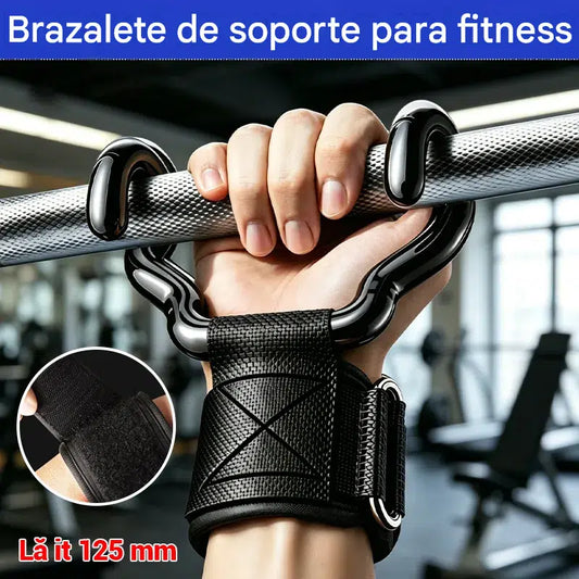 🔥Juego de 2 ganchos de fitness para culturismo y levantamiento de pesas, soporte ensanchado de 125 mm, correas antideslizantes para las muñecas, capacidad de 250 kg para dominadas y peso muerto.