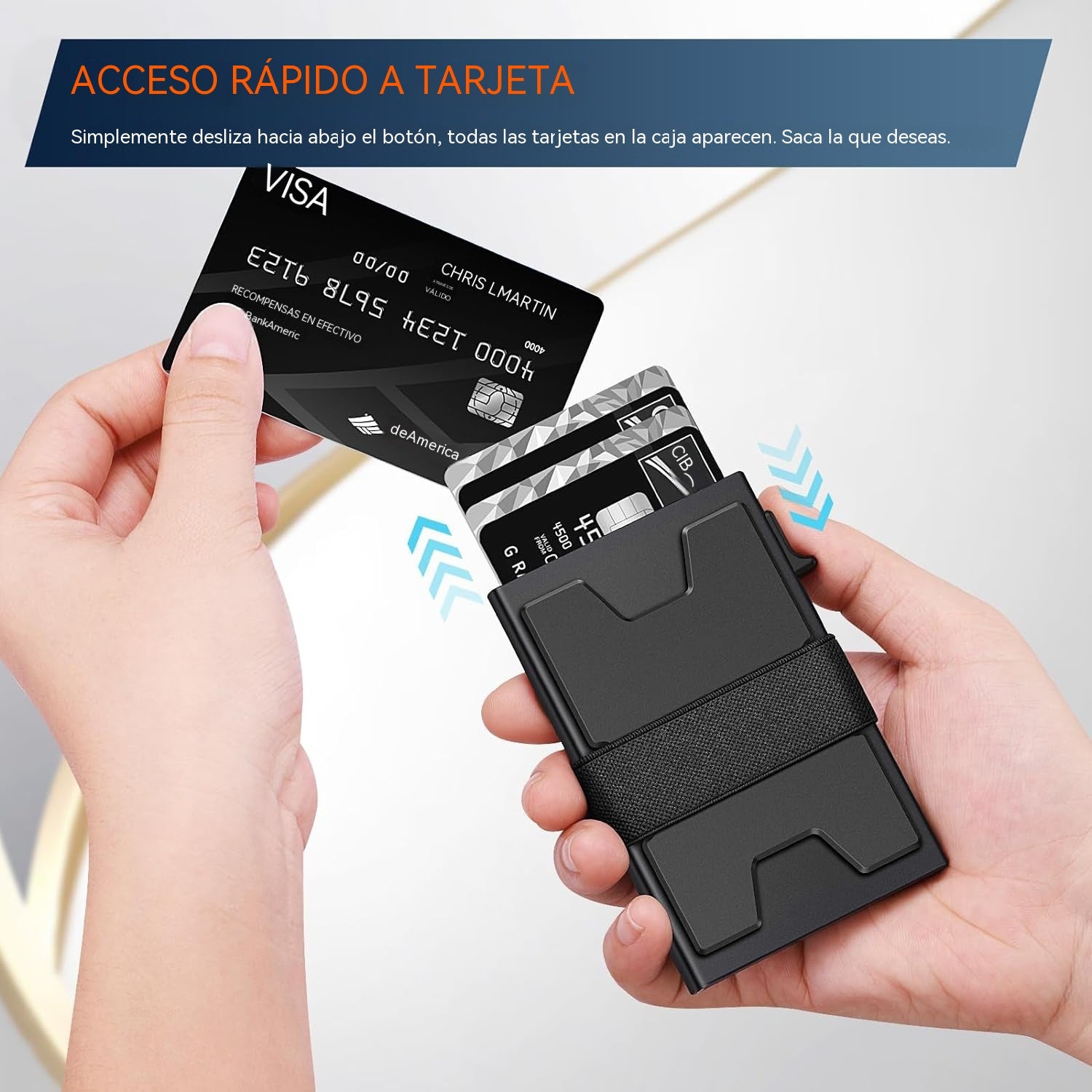 🔥【Oferta especial por tiempo limitado】✨Nuevo tarjetero de aleación de aluminio con bloqueo RFID