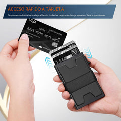 🔥【Oferta especial por tiempo limitado】✨Nuevo tarjetero de aleación de aluminio con bloqueo RFID