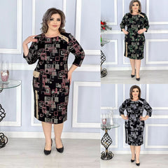 🍑😍【S-5XL】Vestido de otoño encantador de talla grande.