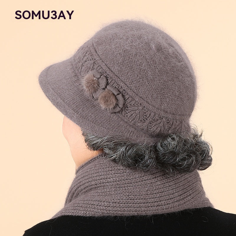 🔥🧶Sombrero + bufanda🧶 Compañero cálido en invierno: gorro de lana de punto cálido